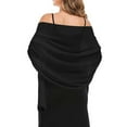 thumbnail image 2 of Outfmvch Pashmina Shawl Wraps for Women Pashmina Wraps for Women Ponchos Womens Shawl Bandanas for Women Hair Scarves Black L, 2 of 5