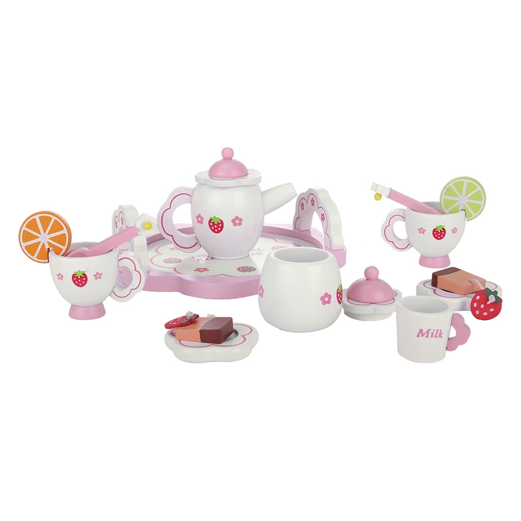 wooden afternoon tea set