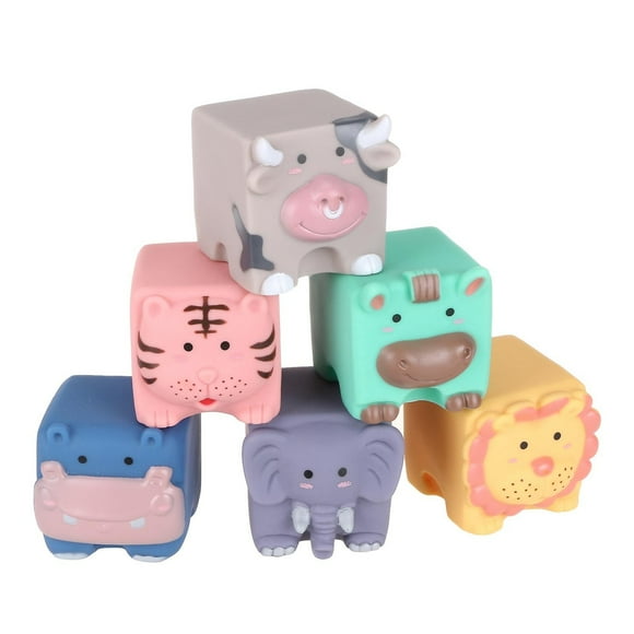 Bloque de construcción educativo para animales de baño HUOGUO, 12 unidades