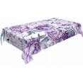thumbnail image 3 of Tablecloth Purple Peonies Table Cloth Rectangle Table 60 x 84 Inch Flower Bloom Elegant Vintage Kitchen Decorations for Home Dinner Party, 3 of 6