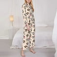 Saiise Panda Ice Creams Donuts Print Women Soft Pajama Sets,Long Sleeve