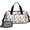 Pug and Party Hats White Pattern, variant on Cavalier King Charles Spaniel and Floral Gym Duffel Bag 2 Piece Set, Travel Weekender Bag with Shoe Compartment & Toiletry Pouch, Luggage Trolley Strap Gifts for Women Men,19.7 X 8.3 X 11 Inches