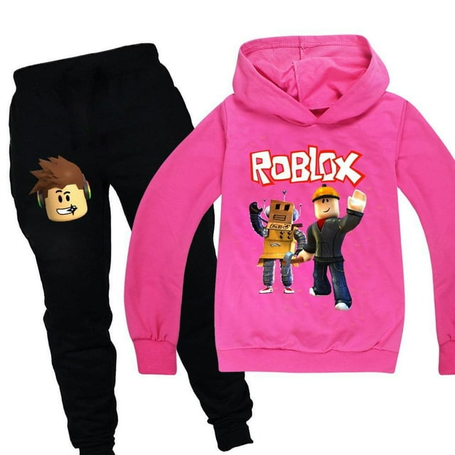 ROBLOX Ensemble Décontracté à Capuche, Pull à Capuche en Coton, Ensemble Sweat-Shirt Décontracté pour Garçons et Filles