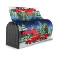 thumbnail image 4 of PHELIKA Old Red Truck With Christmas Tree 01 Mailbox Covers Magnetic Mailbox Wraps Post Letter Box Cover Mailwrap Garden Home Decor Standard Size 25.5"H x 21"W, 4 of 8