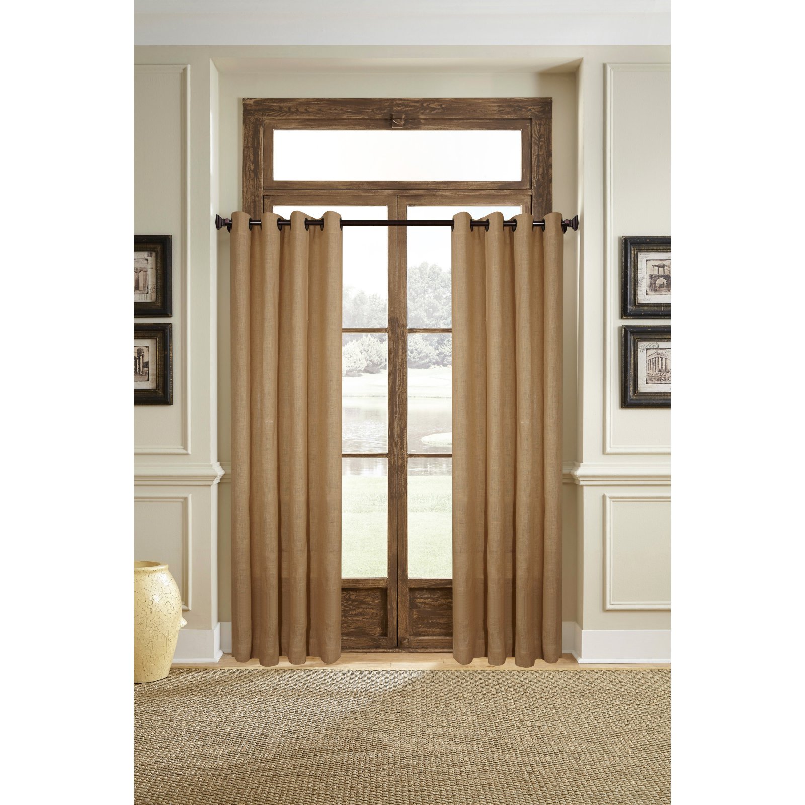 Nanshing 54" x 84" Burlap Curtain Panel