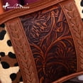 thumbnail image 6 of Montana West Cow Print Crossbody Bag for Women Western Tooled Design with Built in Card Holder, Stylish and Functional Purse, Leopard, 6 of 7