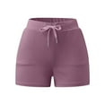 thumbnail image 5 of Youmylove Women's Linen Shorts With Pockets Workout Active Sport Shorts Athletic Shorts Running Womens Pants Loose Comfy Summer Shorts, 5 of 8