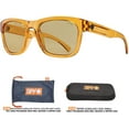 thumbnail image 2 of SPY Crossway 6700000000131 57 MM Translucent Orange / Yellow Square Sunglasses for Men for Women + FREE Complimentary Eyewear Kit, 2 of 4