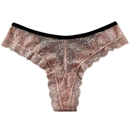 Womens Underwear plus Size Womens Panties Seamless No Show Women s Sexy Lace Panties Women s Low Waist Fashionable Breathable Crotch Thong Briefs