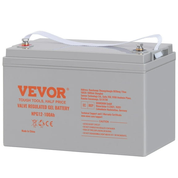 12V 100AH Deep Cycle AGM Battery, 800A High Current, Marine RV Solar Off-Grid UPS Backup Power, Rechargeable SLA Battery, Low Maintenance
