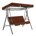 thumbnail image 2 of Garden Swing Canopy Seats Replacement Set 3 Seats Covers + Swing Canopy Cover, 2 of 11