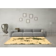thumbnail image 3 of Ahgly Company Indoor Round Abstract Brown Modern Area Rugs, 3' Round, 3 of 4