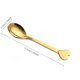 thumbnail image 1 of 1 pieza, cuchara de amor de acero inoxidable, cuchara de café, pastel, postre, cuchara de fruta con mango corto, 1 of 2