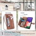 thumbnail image 2 of Case for Samsung Galaxy A22 5G Zipper Wallet Cover Lanyard Crossbody Neck Strap, 2 of 5