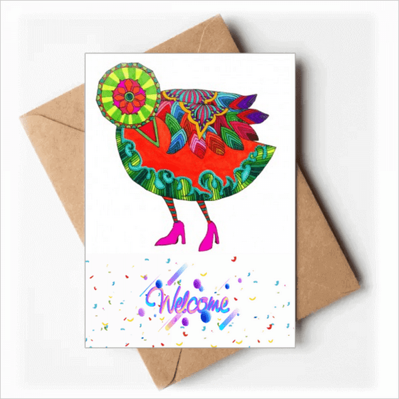 I Am Happy New Year Art Deco Fashion Welcome Back Greeting Cards Envelopes Blank