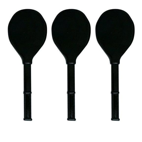 Set of 3 Black Tennis Rackets for WWE Wrestling Action Figures