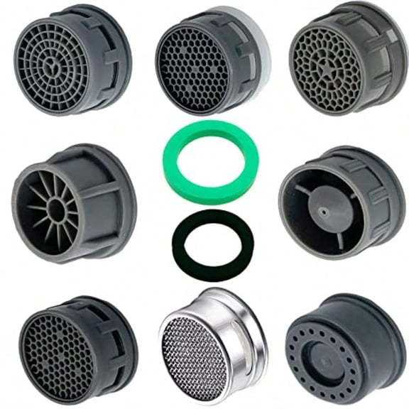 Faucet Aerator 2.2 GPM Plugin Restrictor Replacement Parts For Bathroom or Kitchen Plug-In Aerator 8 Sets With Gasket