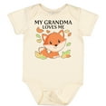thumbnail image 3 of Inktastic My Grandma Loves Me Little Fox Boys or Girls Baby Bodysuit, 3 of 5