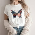 thumbnail image 4 of VerPetridure American Flag Shirt Women 4th of July Patriotic T Shirt Funny Stars Stripes Graphic Tee Independence Day T-Shirt Top, 4 of 5