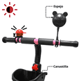 thumbnail image 2 of Triciclo Infantil JOYKOO con Toldo Protector y Bastón Dirigible Asiento Acolchado Barras de Seguridad Timbre para Niños 2 Años - Rosa, 2 of 7