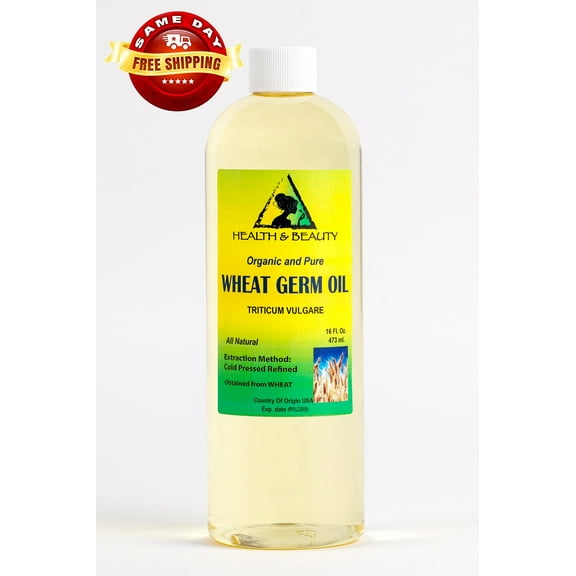WHEAT GERM OIL REFINED ORGANIC CARRIER COLD PRESSED PREMIUM 100% PURE 16 OZ