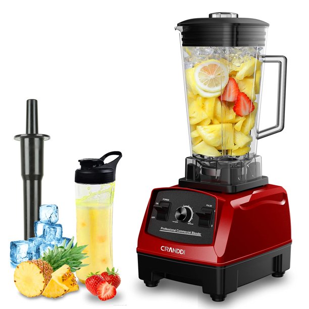 CRANDDI Licuadora profesional Licuadoras comerciales de 1500 vatios para cocina con jarra sin BPA de 70 oz y licuadoras de encimera autolimpiantes para batidos y batidos Pulse incorporado YL-010-R