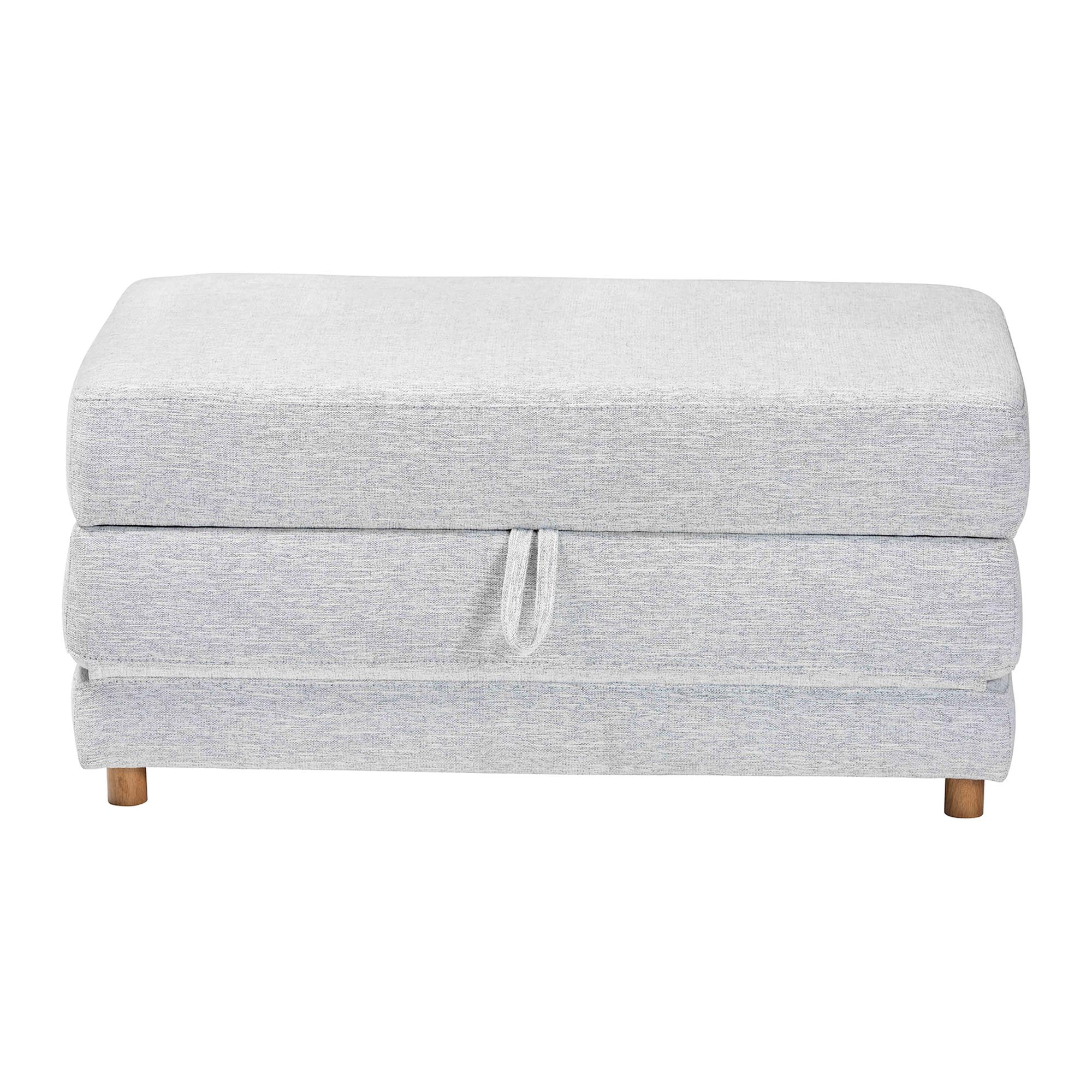 Baxton Studio Sabriel Modern Sleeper Ottoman, Light Grey