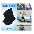 thumbnail image 2 of Calcetines de Vestir para Hombre IdealFit Negro Acolchado Largo 6 Pares, 2 of 6