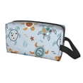 thumbnail image 2 of Goofa Sea Turtle Printed Toiletry Bag with Handle,Large Capacity Travel Makeup Cosmetic Bag for Women, Carry on Airport Airline Compliant Bag, 2 of 9