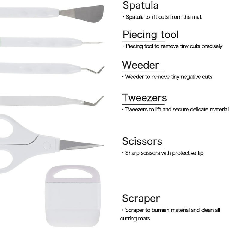 Lieonvis 5Pcs/6Pcs Basic Tool Set Craft Vinyl Weeding Tools Cardstock Crafting  Tools Kit for Silhouette DIY Craft 