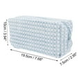 thumbnail image 3 of 1 Pc Bolsa de Maquillaje en Forma de Almohada para Mujeres para Vacaciones, Actividades al Aire Libre, Viajes, de Felpa Azul, 3 of 3
