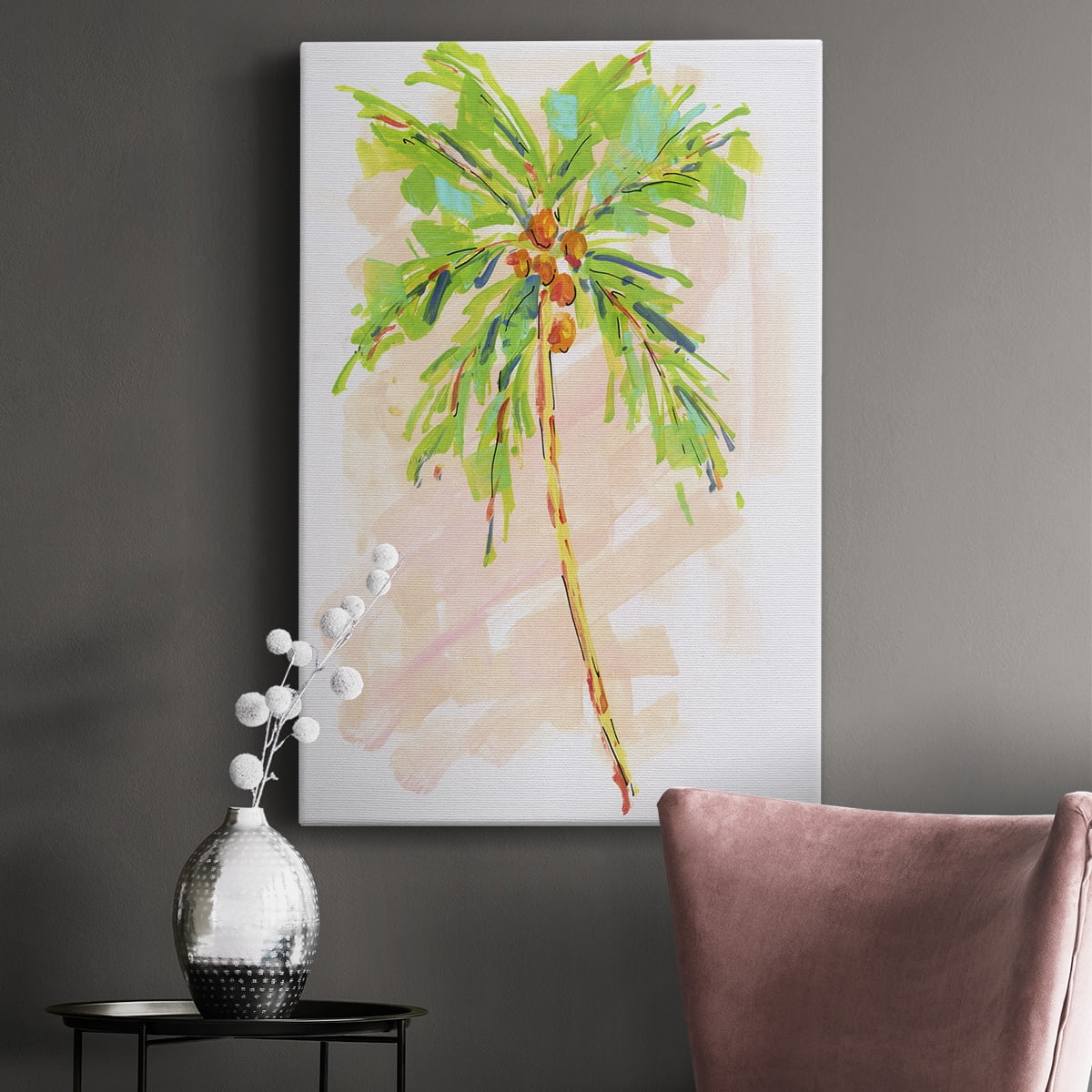 Coconut Palm I Premium Gallery Wrapped Canvas - Ready to Hang