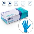 thumbnail image 2 of SAFE HEALTH Blue Nitrile Exam Gloves, 100-Count S M L XL, 3.5 Mil Free of Powder-Latex, Disposable-Textured, Clinic-Office-Daily, Medical, First-Aid, Clinics, Cooking, Cleaning, Puncture-Resistant, 2 of 15