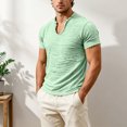 thumbnail image 5 of Akiihool Mens Summer Casual Shirts Mens Graphic T Shirt Short Sleeve Tees Casual Comfort Soft Crewneck Tshirts Light Green,XL, 5 of 8