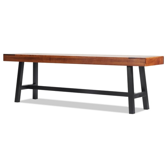 KFFKFF Exterior Seating, 63-inch Timber Yard Seat with Metallic Support, Outdoor Landscape Park Seating, 500 lbs Weight Limit Seating, Meal Seating Patio Seating for Landscape, Front Veranda