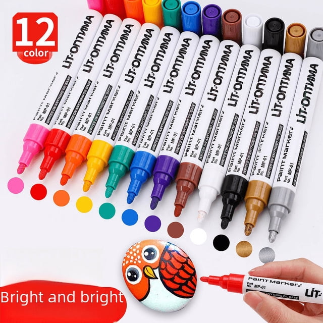 Rotulador de pintura de bajo olor que no se desvanece, rotulador para neumáticos, globo, rotulador de bricolaje, rotulador de pintura de cerámica