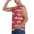 thumbnail image 3 of Fotbe Popcorn2 Men's Camiseta sin Mangas Estampada para Hombres, Playera Casual para Gimnasio, Entrenamiento, Playa-Large, 3 of 7