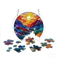 thumbnail image 3 of Acrylic Jigsaw Puzzle Suncatcher-Galactic Colorful Birds, Stained Glass Window Hanging, Home Decor Creative Mom Gifts, Birthday Gifts for Women,Wife, Sisters, Aunt, Besties 7.4in, 3 of 7