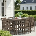thumbnail image 6 of SERWALL Patio Dining Chair Set of 2,HDPE Outdoor Dining Chairs, Coffee, 6 of 9