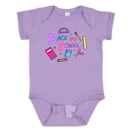 

Inktastic Back to School with School Supplies Gift Baby Girl Bodysuit