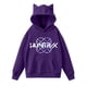 thumbnail image 3 of Pop cazadora para niña Demon Hunters Women's Fashion Cat-Ear Crop Top Hooded Sweatshirt （Dark Purple）, 3 of 4