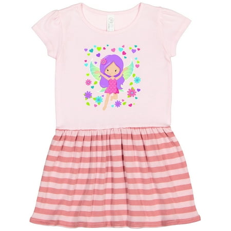 

Inktastic Valentine Fairy with Hearts and Flowers Gift Toddler Girl Dress