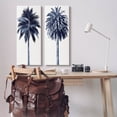 thumbnail image 2 of Modern Summer Palms Detailed Nature Botanical & Floral Graphic Art Gallery Wrapped Canvas Print Wall Art, Set of 2, 2 of 7