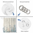 thumbnail image 3 of Blue Seahorse Coastal Shower Curtain Set - 48" x 72" Washable Bathtub Curtain with 12 Hooks, Summer Beach Nautical Ocean Coral Vintage Waterproof Fabric Shower Curtains for Bathroom/Bathtub Décor, 3 of 6
