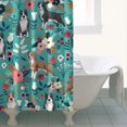 thumbnail image 4 of Pitbull Dog and Flower Floral Shower Curtain 36"x72" ,Bathroom Decorative Shower Curtains Set with 12 Hooks,Modern Waterproof Washable Shower Curtain, 4 of 6