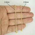 thumbnail image 4 of 14K Yellow Gold 2.5mm Textured Cable Pendant Chain, FREE Microfiber Cloth, Rolo Link Necklace, Giorgio Bergamo 18, 4 of 6