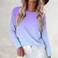 thumbnail image 2 of Duoif Fall Sweatshirts for Women, Women's Casual Long Sleeve T-Shirt - Loose Spring Summer Top Womens Sweatshirt Purple M, 2 of 9