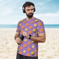 thumbnail image 4 of Wukai Yellow Lemon And Orange Print Men's Short-Sleeved Mesh T-Shirt,Quick-Dry Short Sleeve Workout T-Shirt-Medium, 4 of 8