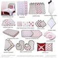 thumbnail image 3 of Cambiador Acolchado Bacati rojo gris Muselina, 3 of 9