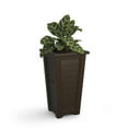thumbnail image 3 of Mayne Lakeland 16" x 16" x 28" Tall Square Espresso Self Watering Plastic Planter, 3 of 13